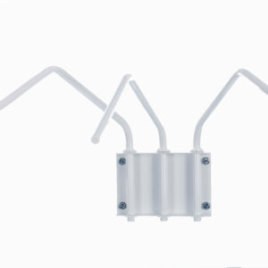 Wieszak na fartuchy RTG potrójny, naścienny, malowany proszkowo